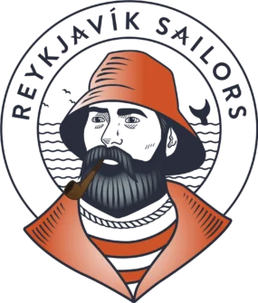 Logo of Reykjavik Sailors, a company specializing in whale watching and Northern Lights tours in Iceland.